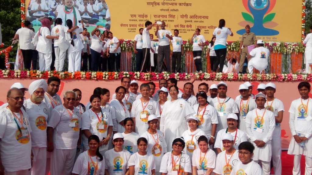 Lucknow Gomtinagar:  International yoga Day