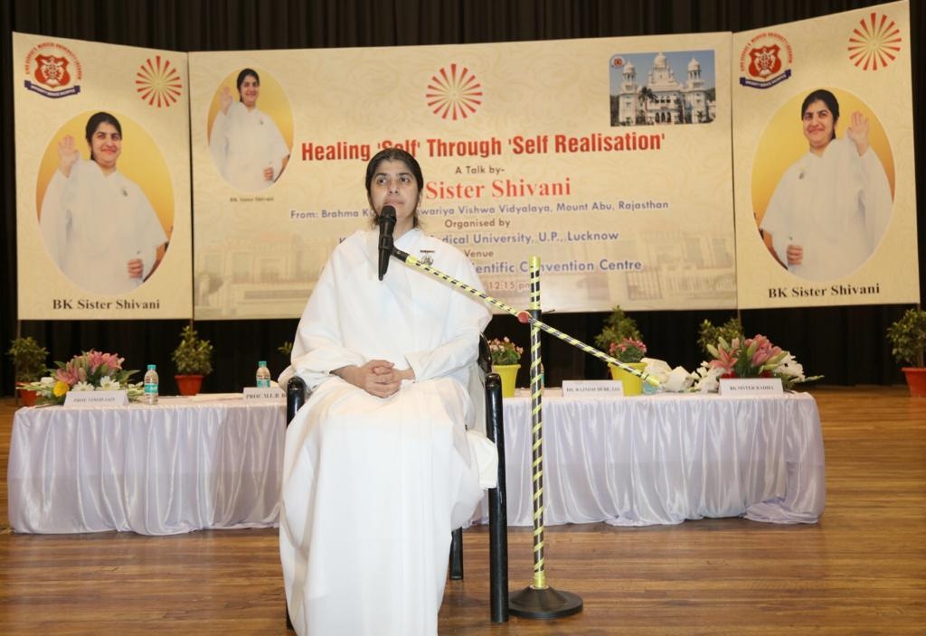 Healing 'Self 'Though 'Self Realisation' By B.K. Shivani, at King George's Medical University, Lucknow.